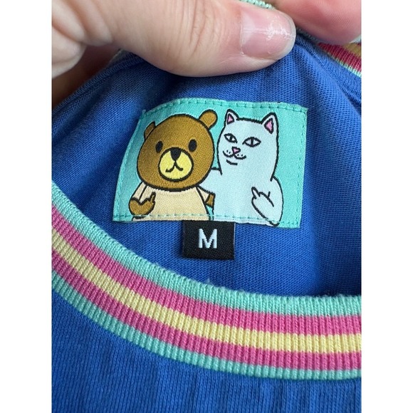 Ripndip Teddy Fresh Long Sleeve Color Block T-Shirt‎ Graphic Tee Size M - Picture 4 of 6